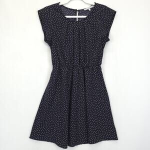 Sweet Rain Short A Line Dress Elastic Waist Pleated Women S Navy Pink Office